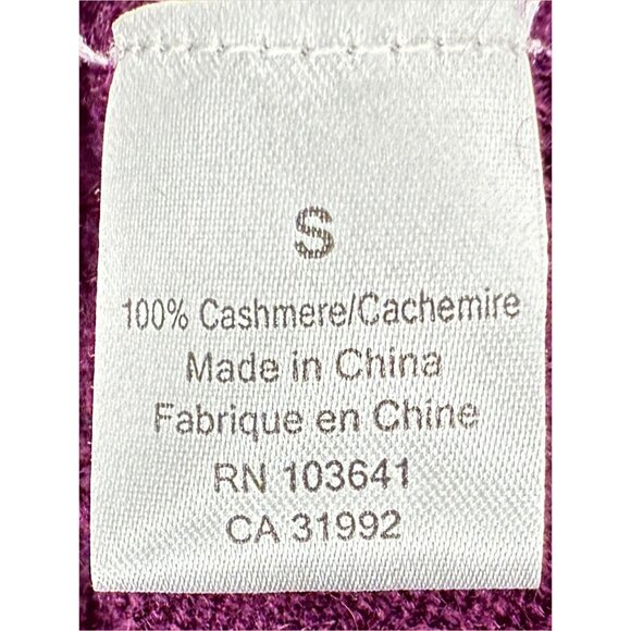 Kier & J Thunder & Lightening Cashmere Pullover in PLUM S - Picture 6 of 9